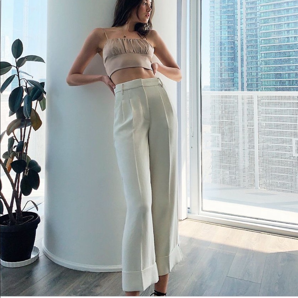 Aritzia Wilfred Effortless Cuffed Prose Pants